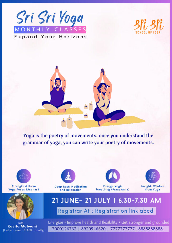 SRI SRI YOGA MONTHLY CLASSES