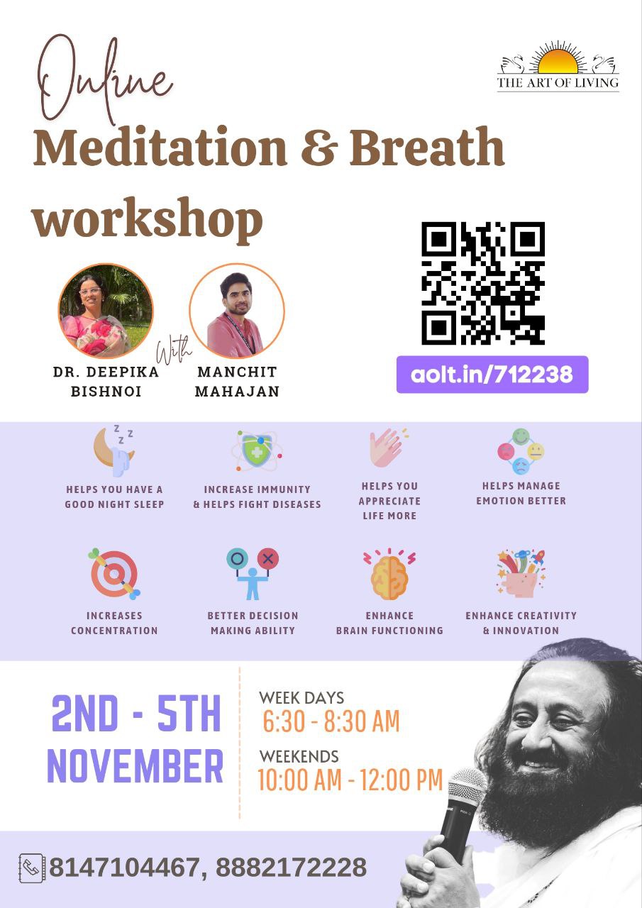 online Meditation and breath workshop