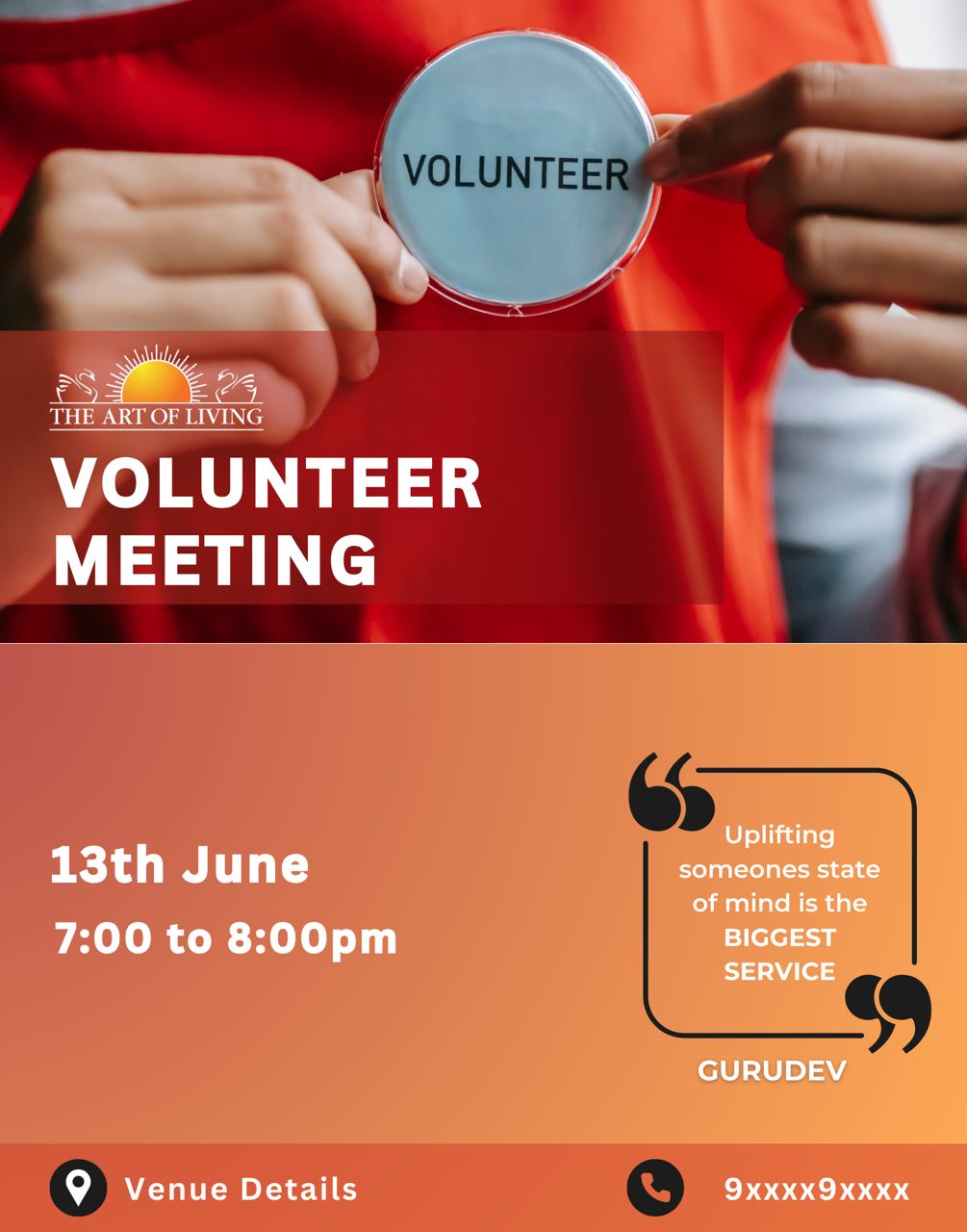 VOLUNTEER MEETING