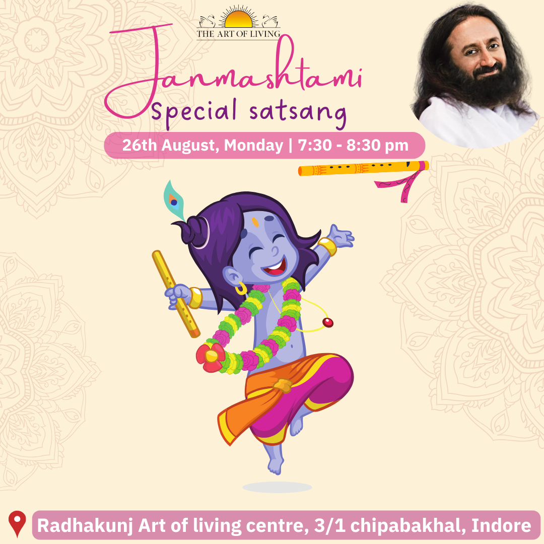 Copy of Copy of Yellow And Pink Delicate Traditional Minimalist krishna janmashtami Greeting Animated Instagram Post