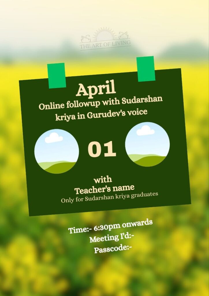 Long Sudarshan Kriya Follow Up